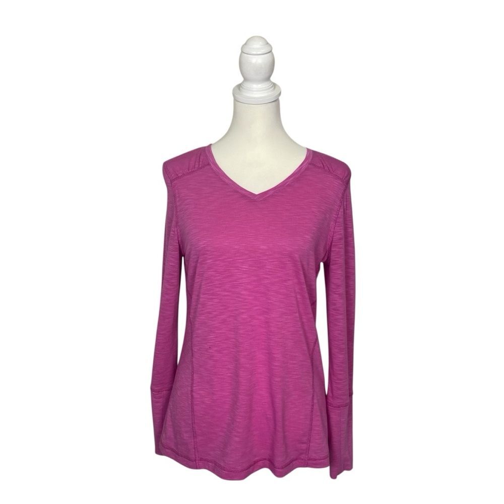 Title Nine Long Sleeve Top Athletic Casual V Neck Stretch Lightweight Activewear